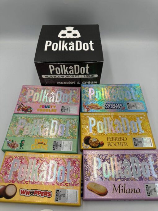 polka dot chocolate bars